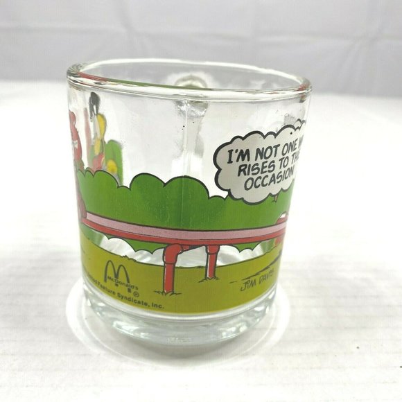 Vintage McDonalds Garfield Glass Coffee Mug Cup Jim Davis 1978 Collectible 1970s - Picture 3 of 7